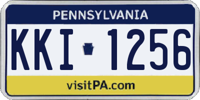 PA license plate KKI1256