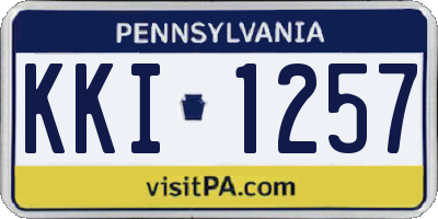 PA license plate KKI1257