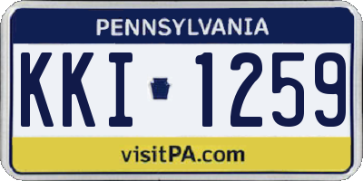PA license plate KKI1259