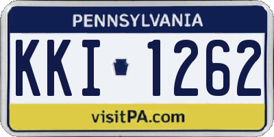PA license plate KKI1262