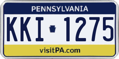 PA license plate KKI1275