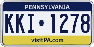 PA license plate KKI1278