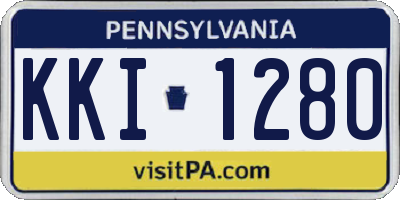 PA license plate KKI1280