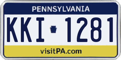 PA license plate KKI1281