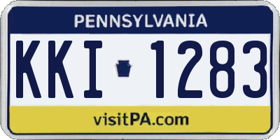 PA license plate KKI1283