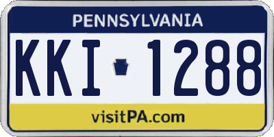 PA license plate KKI1288