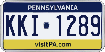 PA license plate KKI1289