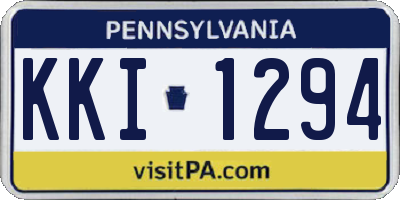 PA license plate KKI1294