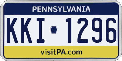 PA license plate KKI1296