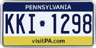 PA license plate KKI1298