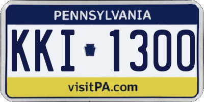 PA license plate KKI1300