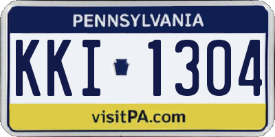 PA license plate KKI1304