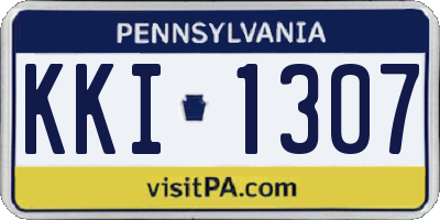 PA license plate KKI1307