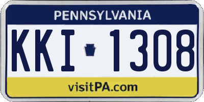 PA license plate KKI1308