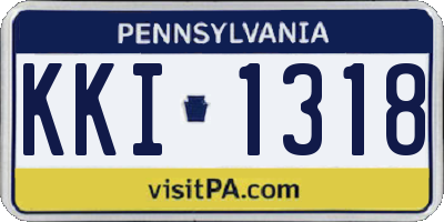PA license plate KKI1318
