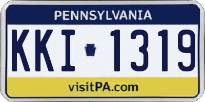 PA license plate KKI1319