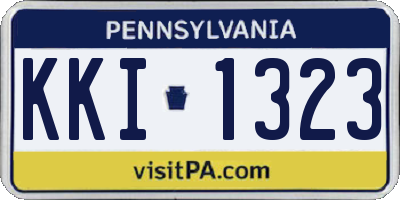 PA license plate KKI1323