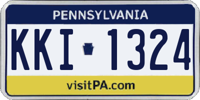 PA license plate KKI1324