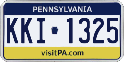 PA license plate KKI1325