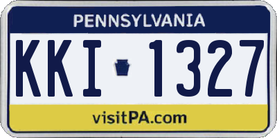 PA license plate KKI1327
