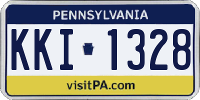PA license plate KKI1328