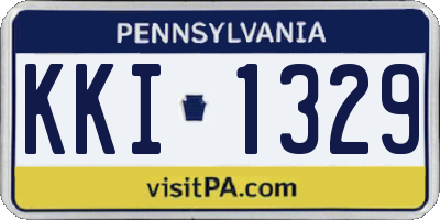 PA license plate KKI1329