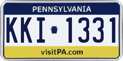 PA license plate KKI1331