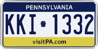 PA license plate KKI1332