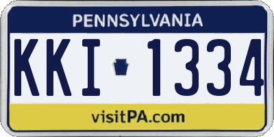 PA license plate KKI1334