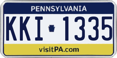 PA license plate KKI1335