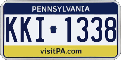 PA license plate KKI1338