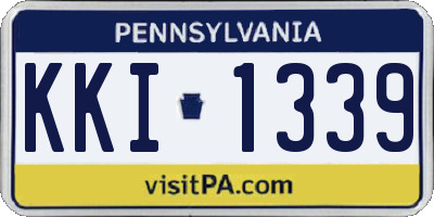 PA license plate KKI1339