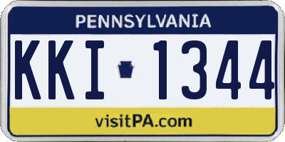 PA license plate KKI1344