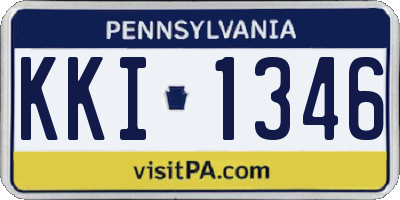 PA license plate KKI1346