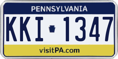 PA license plate KKI1347