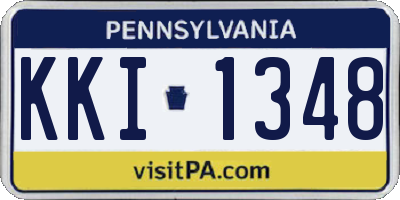 PA license plate KKI1348