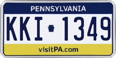 PA license plate KKI1349