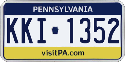 PA license plate KKI1352