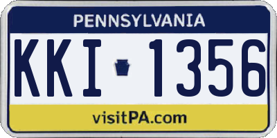 PA license plate KKI1356