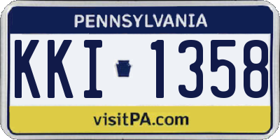 PA license plate KKI1358