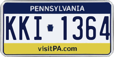 PA license plate KKI1364