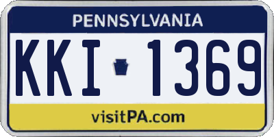 PA license plate KKI1369