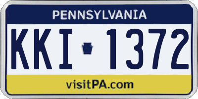PA license plate KKI1372