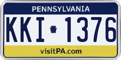 PA license plate KKI1376