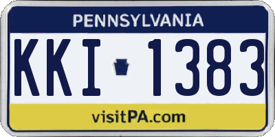 PA license plate KKI1383