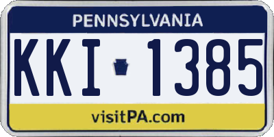 PA license plate KKI1385