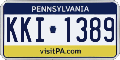 PA license plate KKI1389