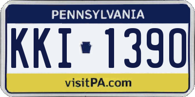 PA license plate KKI1390