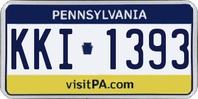 PA license plate KKI1393