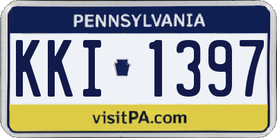 PA license plate KKI1397